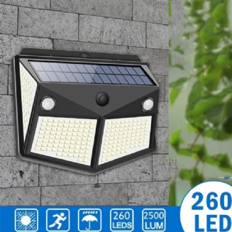 Arilux 260led Venkovní Solární Světlo Ip65 Vodotěsné Pohybové Čidlo Zahradní Nádvoří Bezpečnostní Osvětlení Průchodu Černá