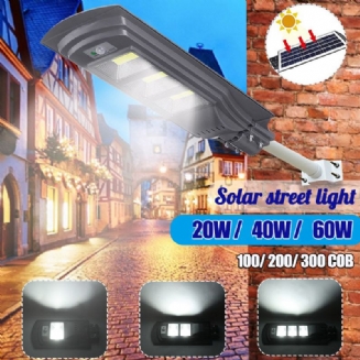 Augienb Solární 20w/40w/60w Cob Led Pouliční Světlo Pir Pohybový Senzor Vodotěsná Zahradní Lampa + Dálkové Ovládání