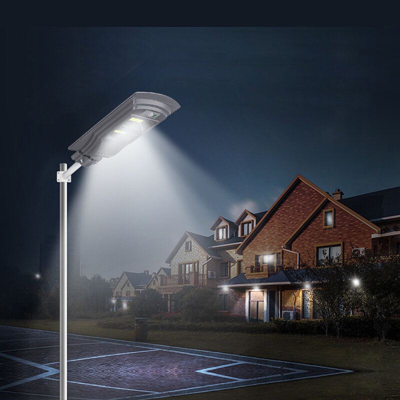 Augienb Solární 20w/40w/60w Cob Led Pouliční Světlo Pir Pohybový Senzor Vodotěsná Zahradní Lampa + Dálkové Ovládání