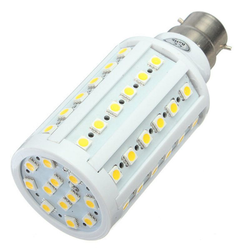 B22 10w Smd 5050 Bílá/teplá Bílá 60 Led Žárovka Na Kukuřici Ac 110v