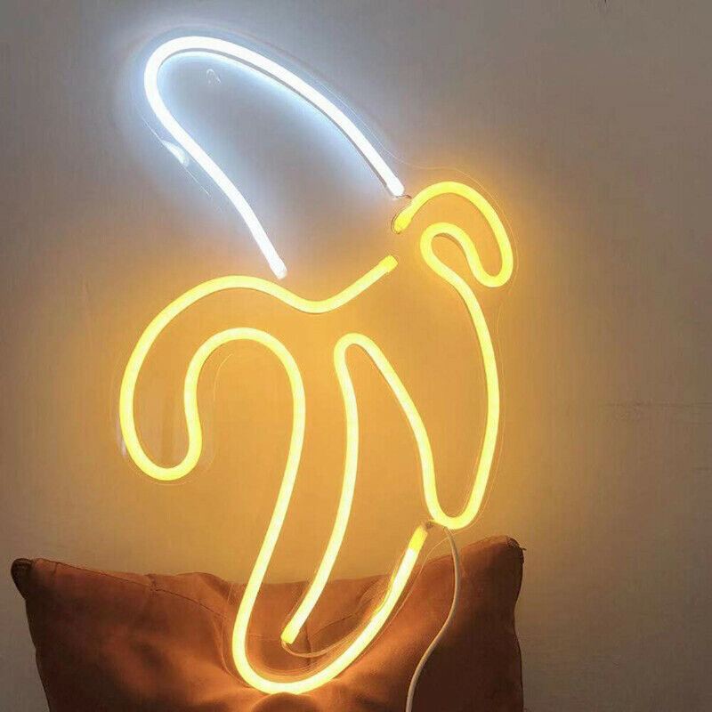 Banana Led Neon Sign Light Umělecká Nástěnná Lampa Pro Bar Pub Ložnice Dekorace