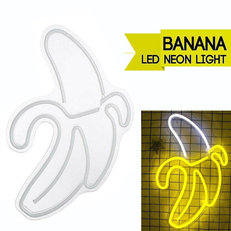 Banana Led Neon Sign Light Umělecká Nástěnná Lampa Pro Bar Pub Ložnice Dekorace