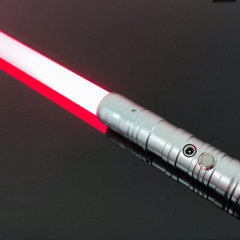 Bikight Lightsaber Rgb 7 Barev Led Světlo 2 V 1 Usb Dobíjecí Kovová Rukojeť Duel Sound Light Sabre Cosplay Pódiové Rekvizity