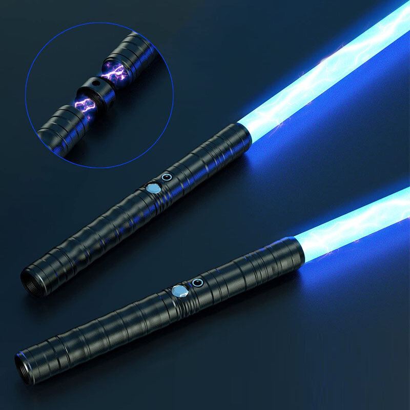 Bikight Lightsaber Rgb 7 Barev Led Světlo 2 V 1 Usb Dobíjecí Kovová Rukojeť Duel Sound Light Sabre Cosplay Pódiové Rekvizity