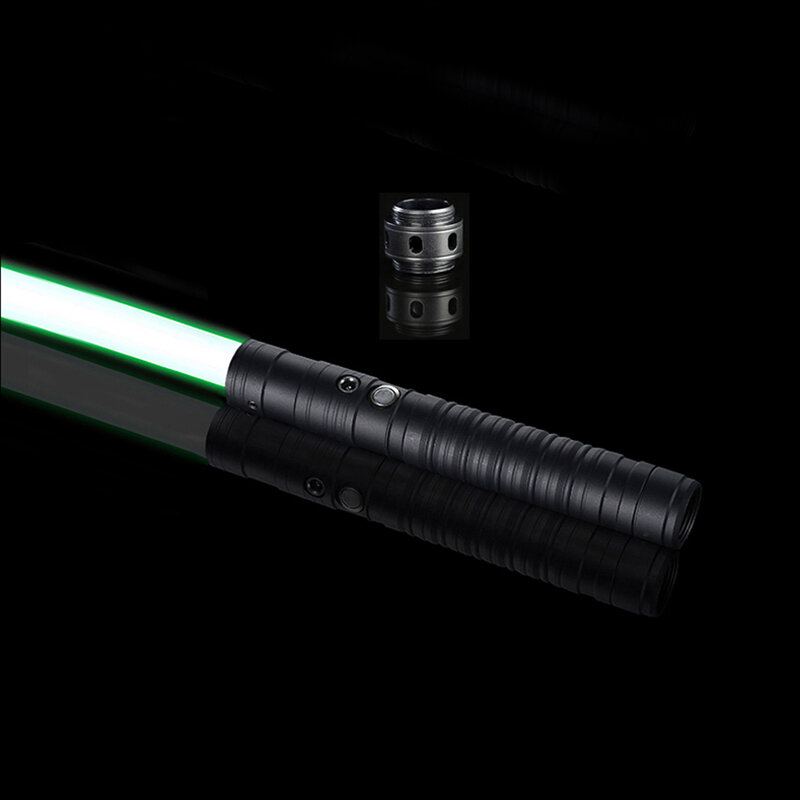 Bikight Lightsaber Rgb 7 Barev Led Světlo 2 V 1 Usb Dobíjecí Kovová Rukojeť Duel Sound Light Sabre Cosplay Pódiové Rekvizity