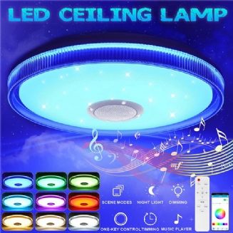 Bluetooth Wifi Led Rgb Hudební Stropní Lampa + Dálkové Ovládání Pro Kuchyň Ložnice Koupelna 85-265v/220v/110-220v