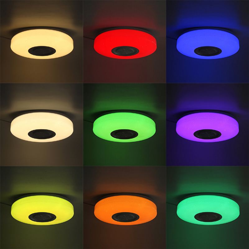 Bluetooth Wifi Led Stropní Světlo Rgb Hudební Reproduktor Stmívatelná Lampa App Remote Room