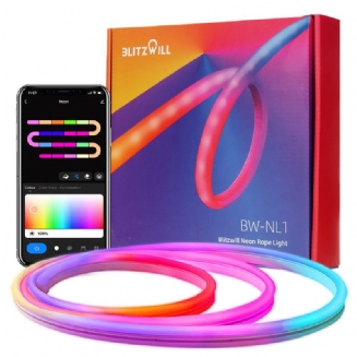 Bw-nl1 Neon Led Pásek 3m Rgbic Světla Se Synchronizací Hudby Design Diy App & Dálkové Ovládání Práce S Alexa Google Assistant Neonové Světlo Pro Herní Stěnu Obývacího Pokoje