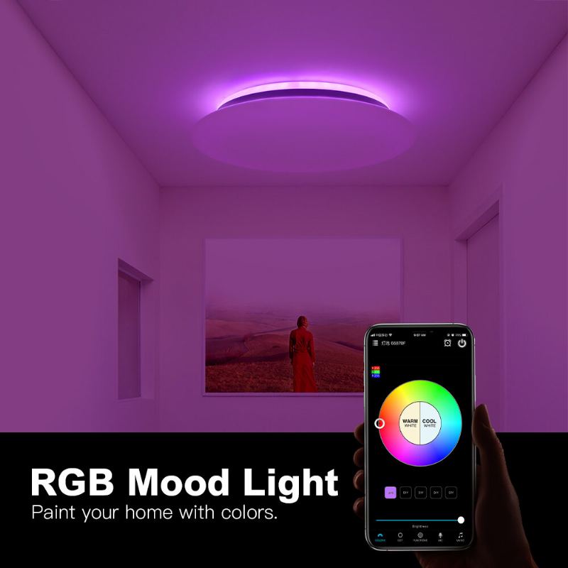 Chytré Stropní Svítidlo Offdarks Lxd-xg36-sp Wifi Hlasové Ovládání Bluetooth Reproduktor App Dálkové Ložnice Kuchyň Hudební Lampa