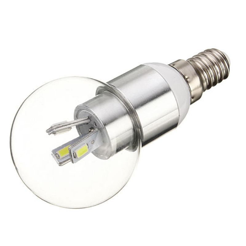 E14 4w Bílé/teplé Bílé Sklo Led Globus Žárovka Ac 110-240v