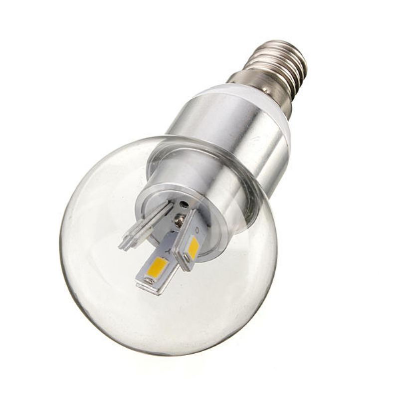 E14 4w Bílé/teplé Bílé Sklo Led Globus Žárovka Ac 110-240v