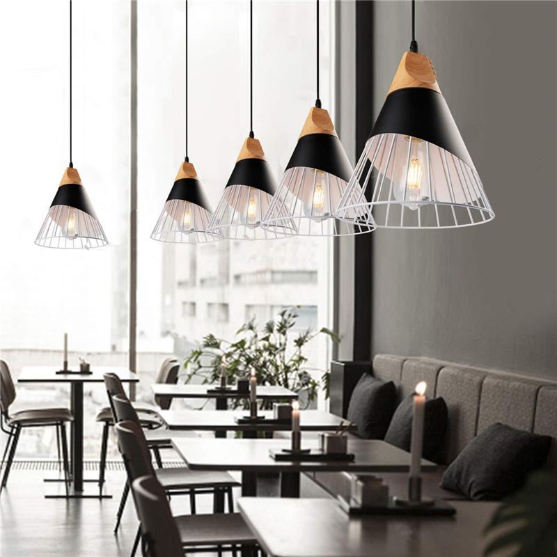 E26/e27 Moderní Severský Led Lustr Stropní Světlý Kovový Závěsná Lampa Cafe Bar