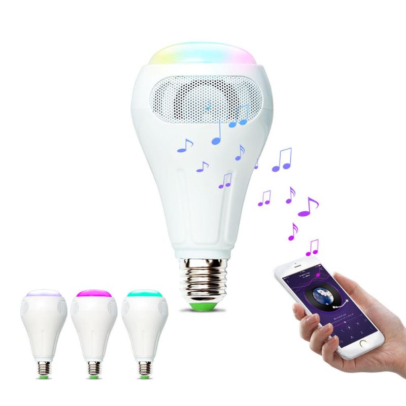 E27 12w Rgb+w+ww Smart Wifi Ovládání App Žárovka Reproduktor Práce S Alexa Ac110-240v