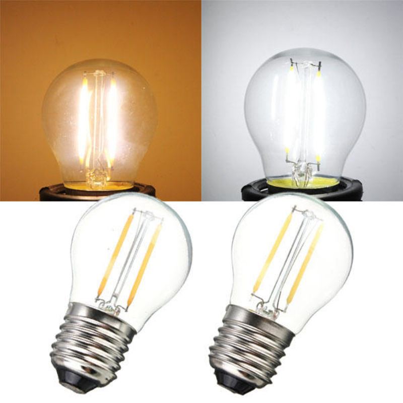 E27 2w Bílá/teplá Bílá Cob Led Vláknové Retro Žárovky Edison 85-265v