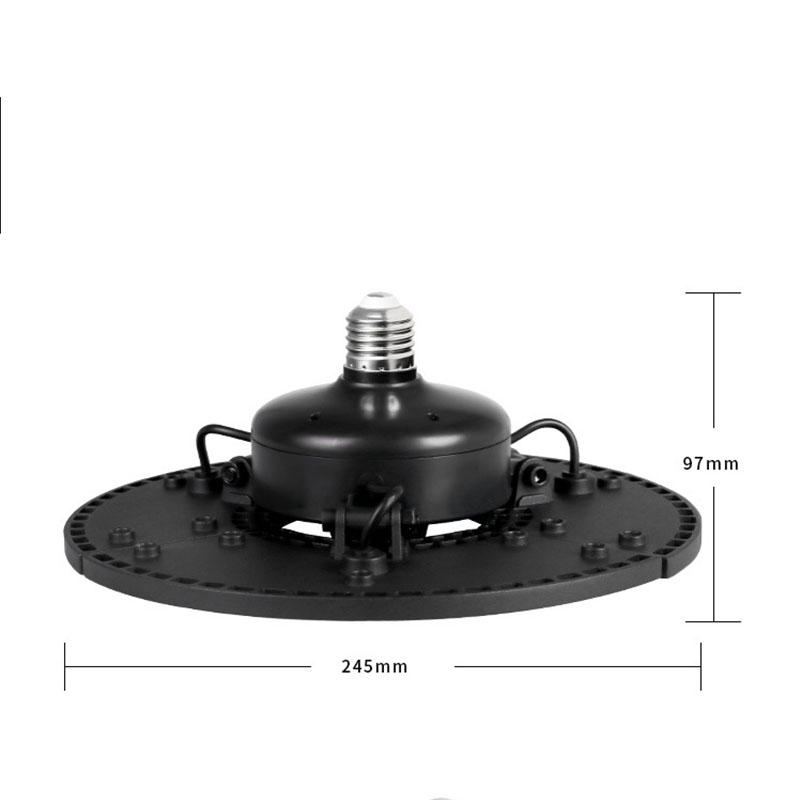 E27 Světelný Senzor Led Žárovka Ufo Deformovatelná Skládací Garážová Lampa Teplá Bílá Vnitřní Venkovní Osvětlení Ac220v