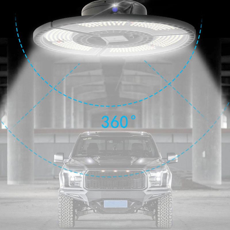 E27 Světelný Senzor Led Žárovka Ufo Deformovatelná Skládací Garážová Lampa Teplá Bílá Vnitřní Venkovní Osvětlení Ac220v