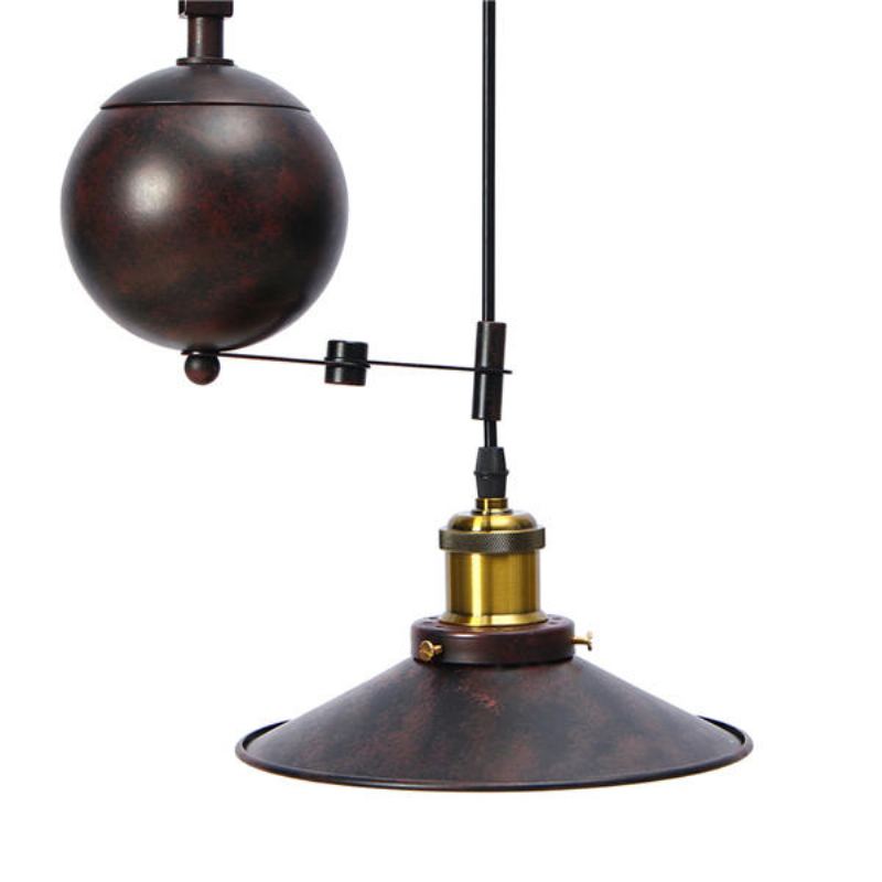 E27 Vintage Industrial Retro Závěsné Stropní Svítidlo 2 Lustry Závěsná Napínací Lampa Ac110-240v