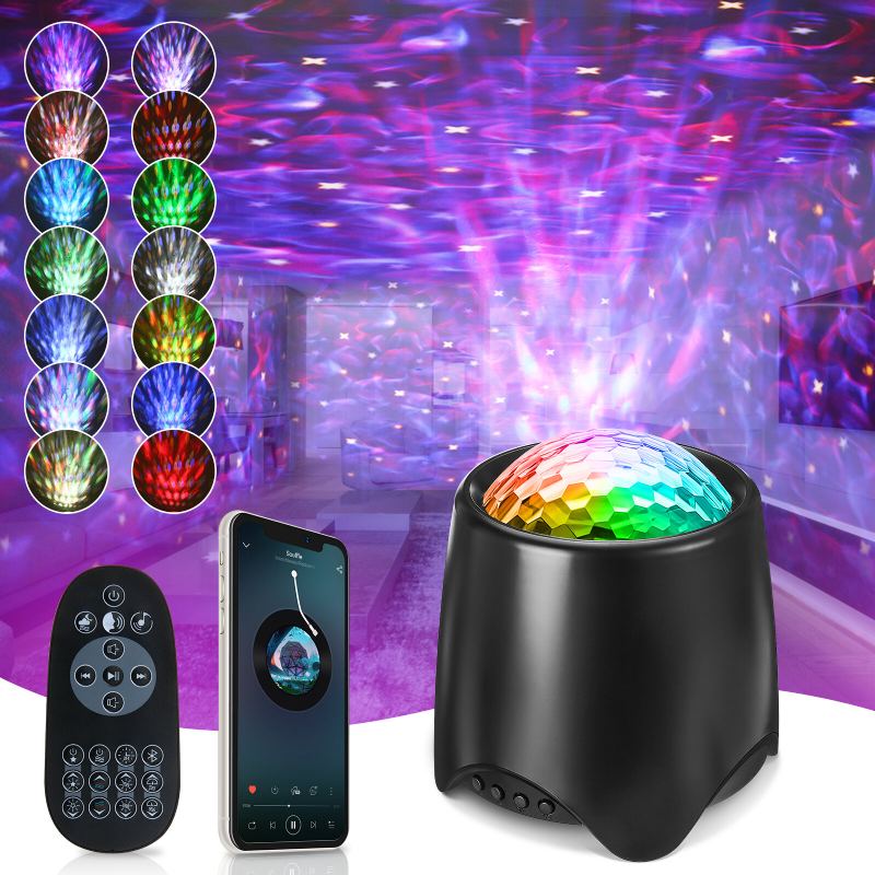 Elfeland Usb Rgb Led Galaxy Projector Light Noční Světlo Starry Sky Ocean Music S Dálkovým Ovládáním