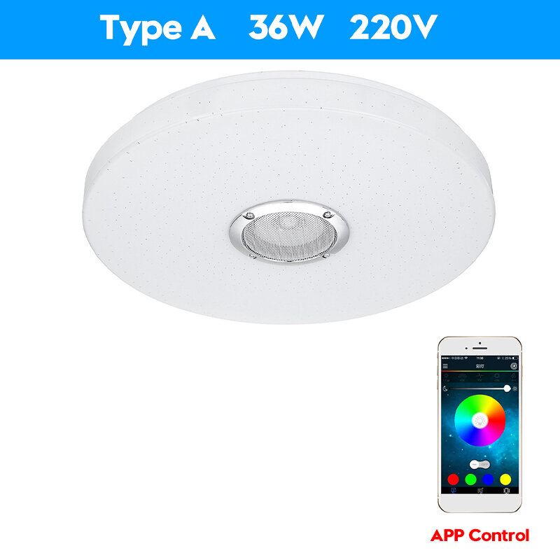 Inteligentní Led Stropní Svítidlo 72w Rgb Bluetooth Hudební Reproduktor Nástěnná Lampa Do Ložnice