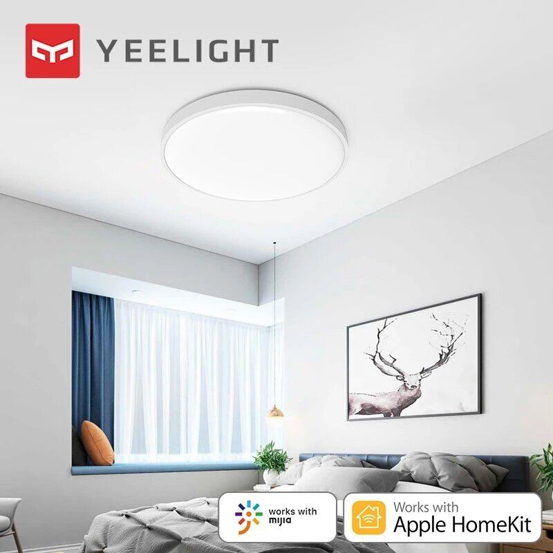 Inteligentní Stropní Svítidlo Yeelight Xianyu C2001c450 50w Ac220v Pure White Edition Bluetooth Remote App Hlasové Ovládání Lampa Funguje S Homekit (značka Ekologického Řetězce)