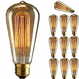 Kingso 2ks 110v 60w Edison Retro Series Tungsten Lamp Rovný Drát