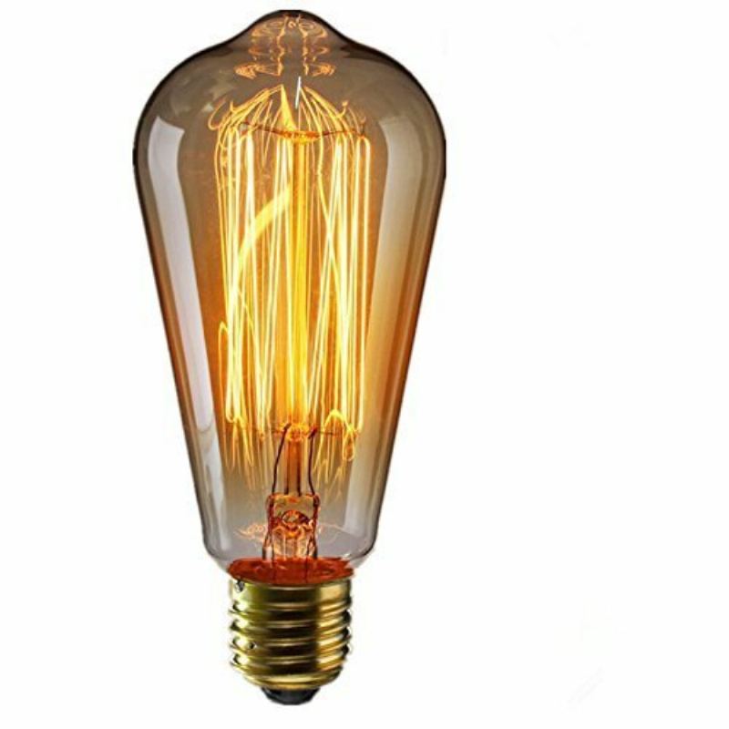 Kingso 2ks 110v 60w Edison Retro Series Tungsten Lamp Rovný Drát