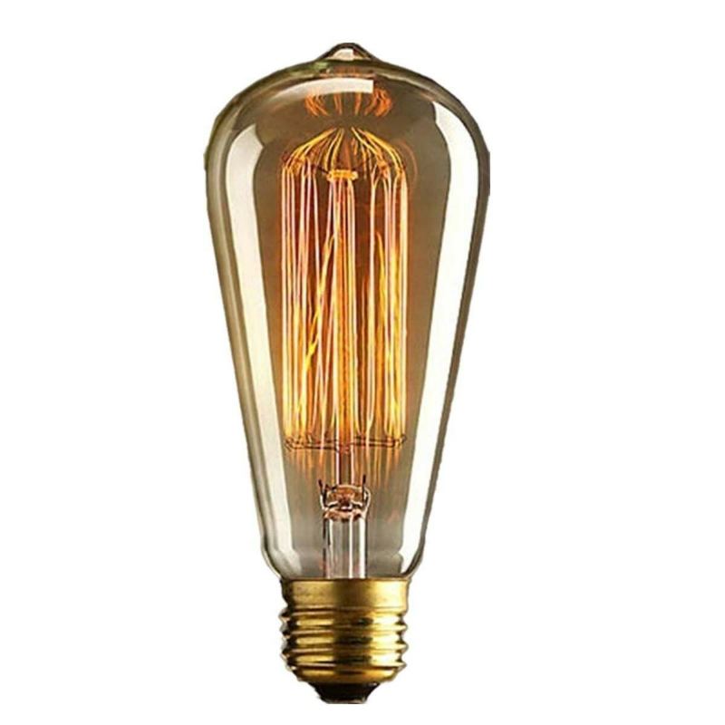 Kingso 2ks 110v 60w Edison Retro Series Tungsten Lamp Rovný Drát