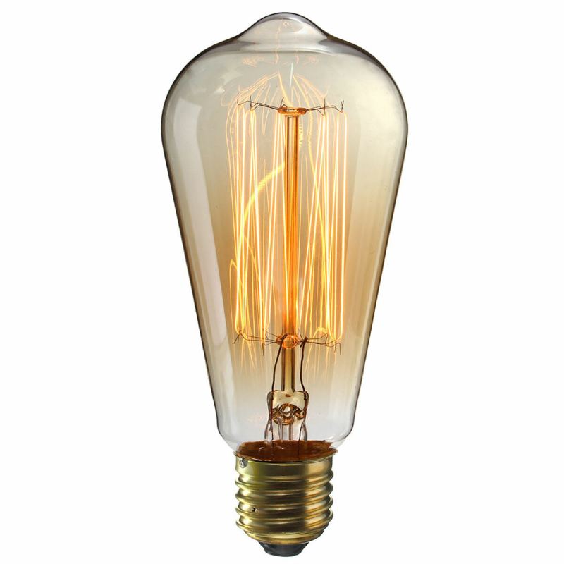 Kingso 2ks 110v 60w Edison Retro Series Tungsten Lamp Rovný Drát