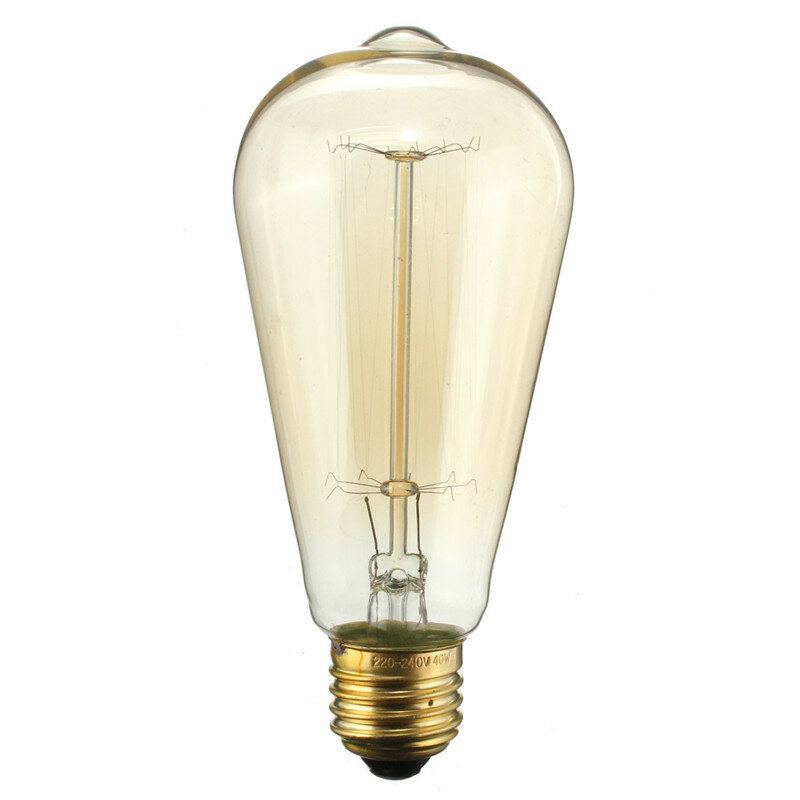 Kingso 2ks 110v 60w Edison Retro Series Tungsten Lamp Rovný Drát