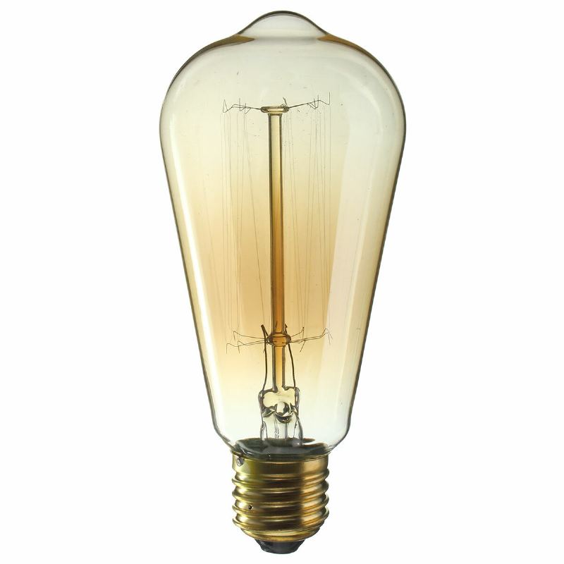 Kingso 2ks 110v 60w Edison Retro Series Tungsten Lamp Rovný Drát