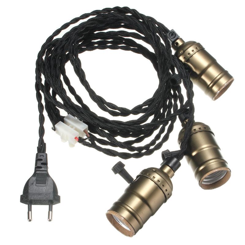 Kingso E27 E26 Edison Zásuvka Vintage Style Závěsné Světlo Stmívač Se Spínačem Lampy Ac 110-220v