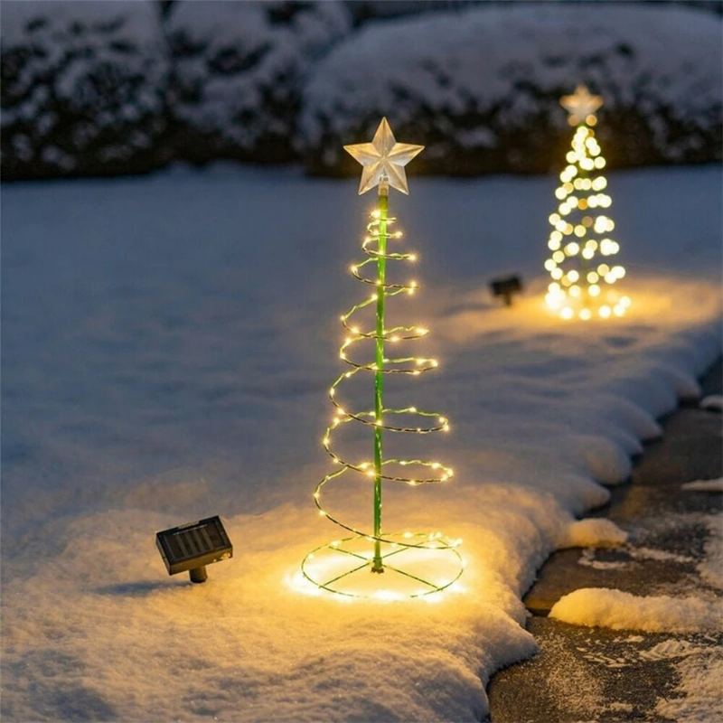 Kreativní Osvětlení Vánočního Stromu Vánoční Spirála Led Venkovní Stromku Xmas Decor Noel