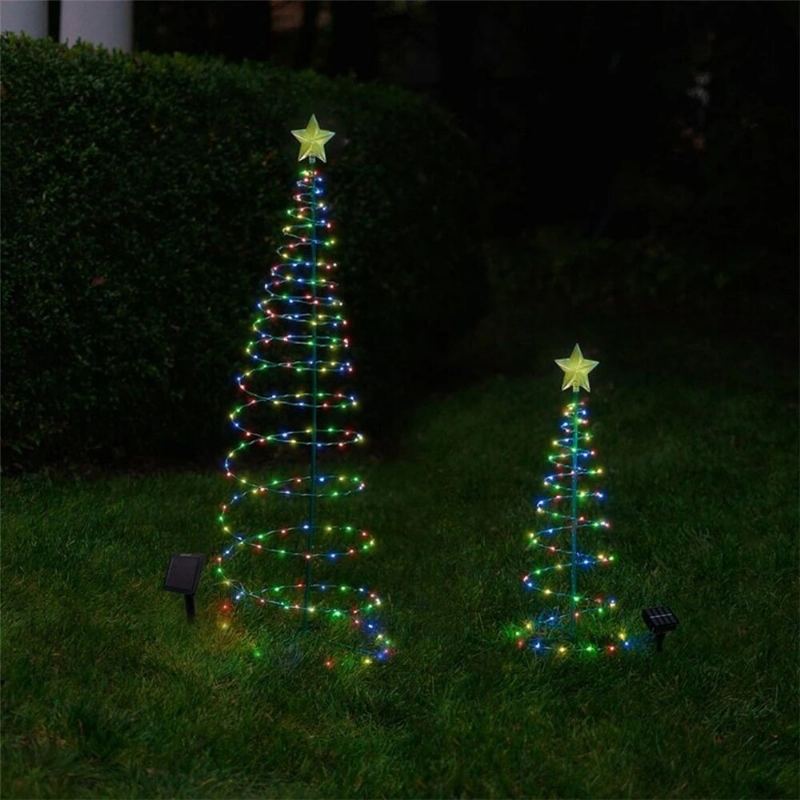 Kreativní Osvětlení Vánočního Stromu Vánoční Spirála Led Venkovní Stromku Xmas Decor Noel