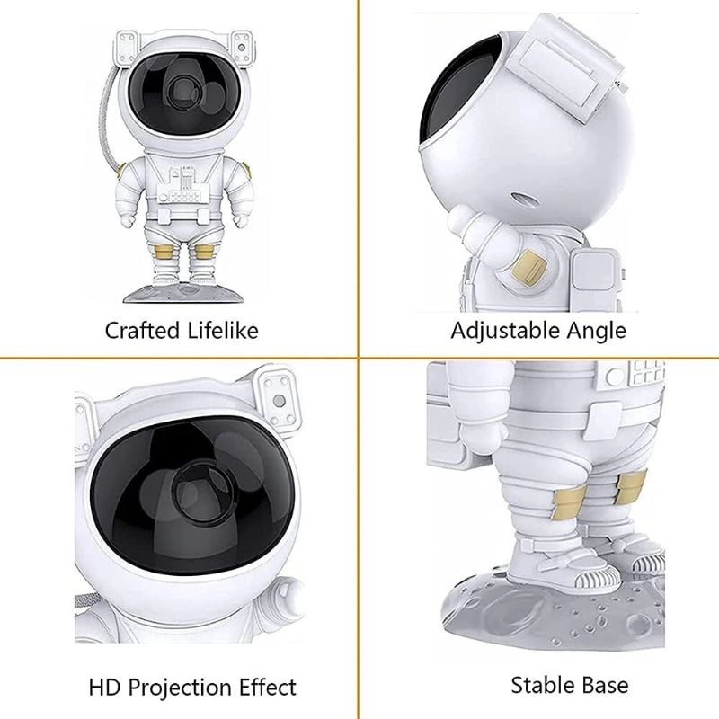 Led Creative Astronaut Galaxy Projector Lamp Gypsophila Projection Hvězdné Noční Světlo Pro Děti Domácí Dekorace