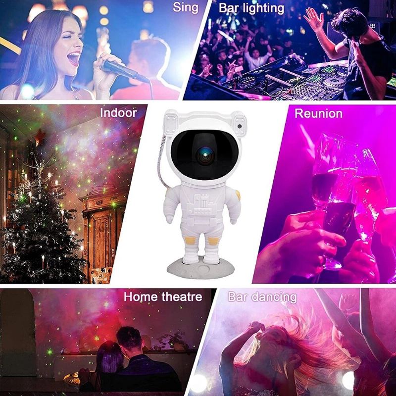 Led Creative Astronaut Galaxy Projector Lamp Gypsophila Projection Hvězdné Noční Světlo Pro Děti Domácí Dekorace