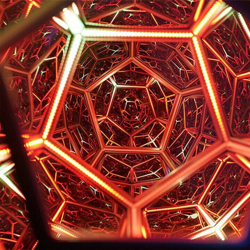 Led Noční Světlo Infinite Dodecahedron Color Art Light Decor Novinka Vánoční Dárek Cool Technology Dekorace Home