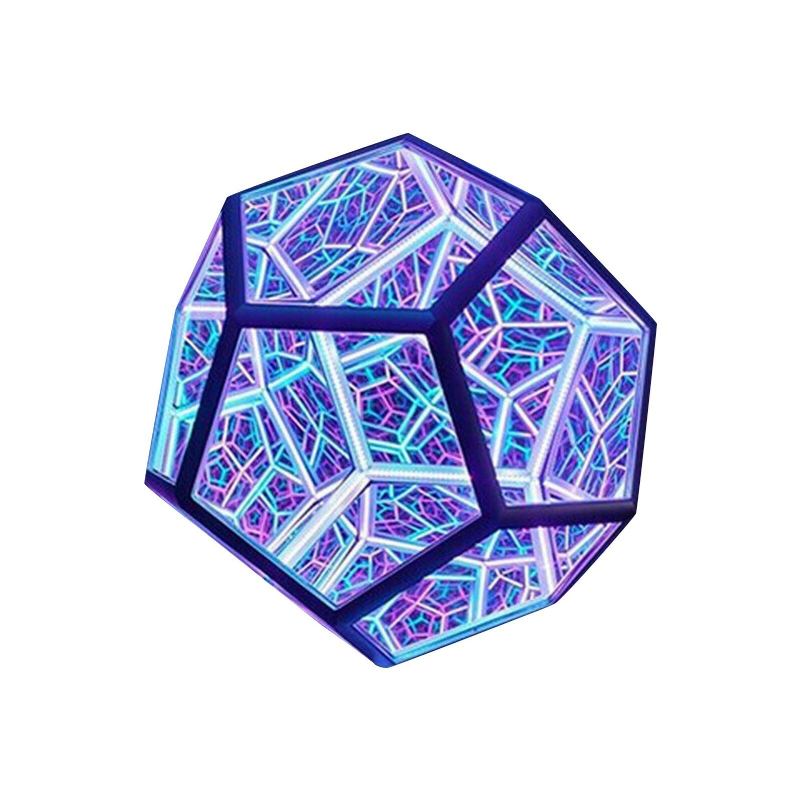Led Noční Světlo Infinite Dodecahedron Color Art Light Decor Novinka Vánoční Dárek Cool Technology Dekorace Home