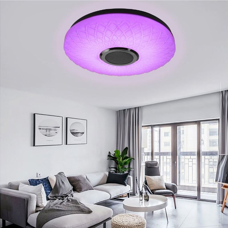 Led Rgb Hudební Stropní Lampa Bluetooth App+dálkové Ovládání Dětský Pokoj Ložnice