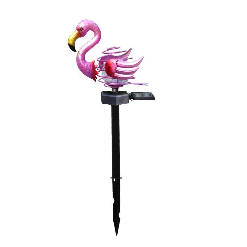 Led Solární Osvětlení Země Trávníkové Světlo Flamingo Bird Jarní Tyčová Lampa Venkovní Dekorace Na Zahradu