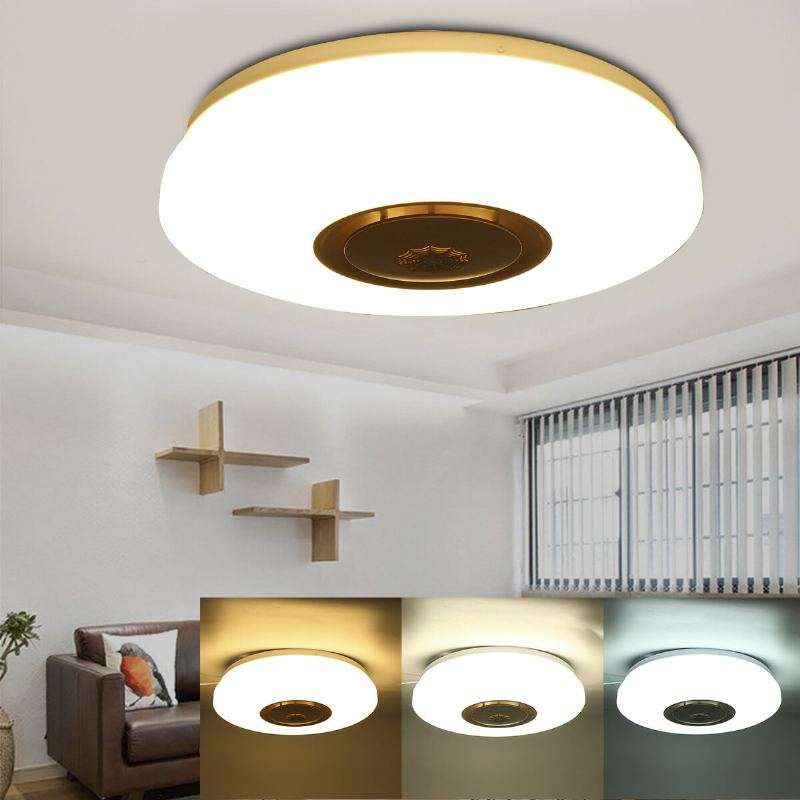 Led Stropní Lampa Stmívatelná Ovládání App 85-265v Kouřový Hlásič Moderní Minimalistické Akrylové Kulaté Osvětlení Do Obývacího Pokoje Ložnice Domácího