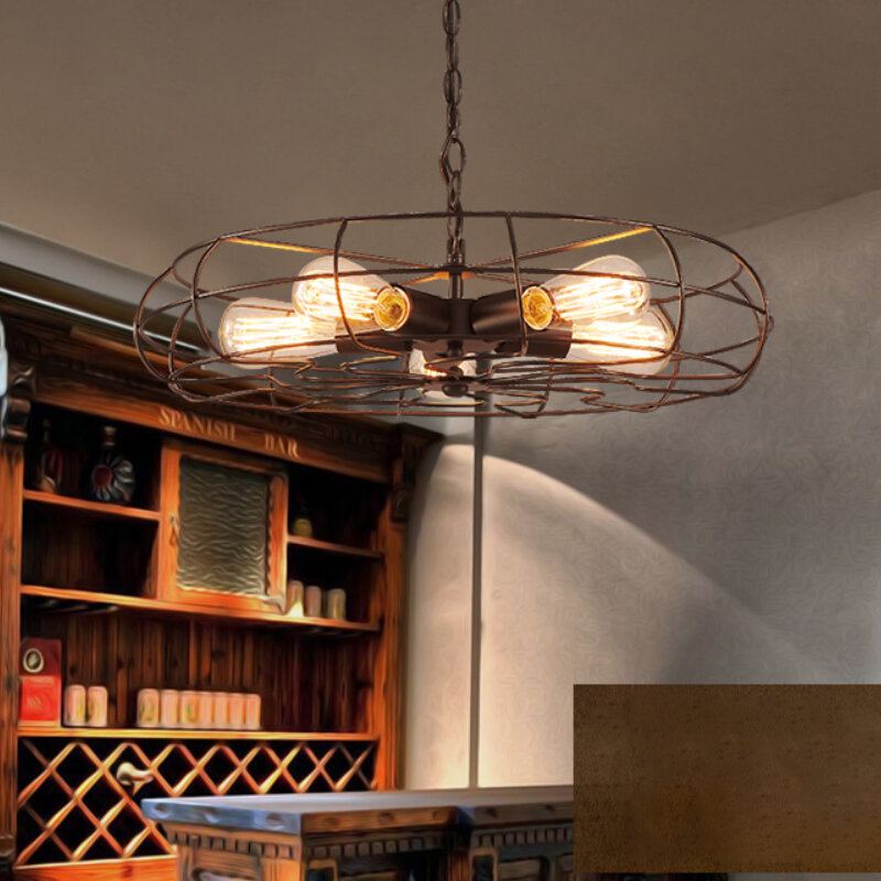 Loft Industriální Vítr Host Jídelna Kavárna Lustr Americká Retro Tepaného Železa Stropní Lampa S Ventilátorem Bar Stůl Internetová