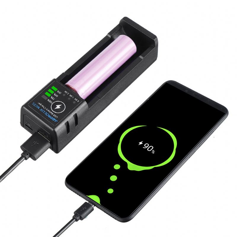 Mc01 2v1 Usb Nabíjecí Mininabíječka Baterií Přenosný Mobilní Telefon Power Bank Volitelná Nabíječka Pro 18650 21700 26650 14500 Li-ion Baterie