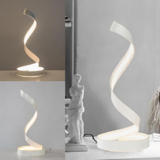 Moderní Led Noční Spirálová Stolní Lampa Kreativní Design Zakřivená Teplá Bílá