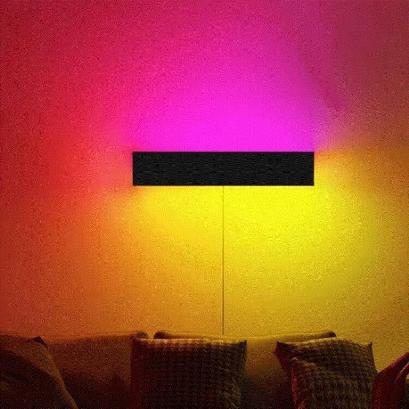 Moderní Minimalistická Rgb Led Symfonická Nástěnná Lampa Ložnice Obývací Pokoj S Atmosférou U Postele S Dálkovým Ovládáním