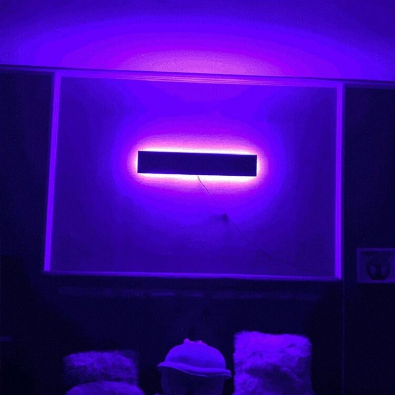 Moderní Minimalistická Rgb Led Symfonická Nástěnná Lampa Ložnice Obývací Pokoj S Atmosférou U Postele S Dálkovým Ovládáním