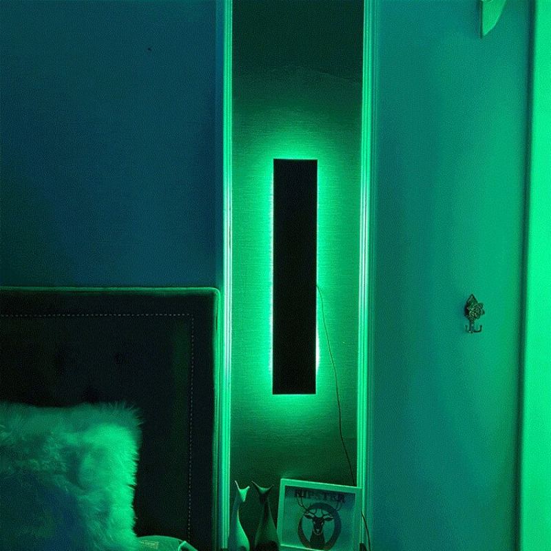 Moderní Minimalistická Rgb Led Symfonická Nástěnná Lampa Ložnice Obývací Pokoj S Atmosférou U Postele S Dálkovým Ovládáním