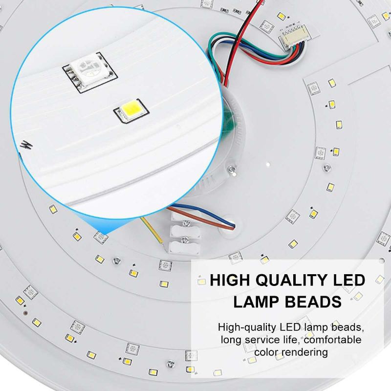 Moderní Rgb Led Stropní Lampa Home Lighting App Bluetooth Music Light Ložnice Chytré Světlo + Dálkové Ovládání