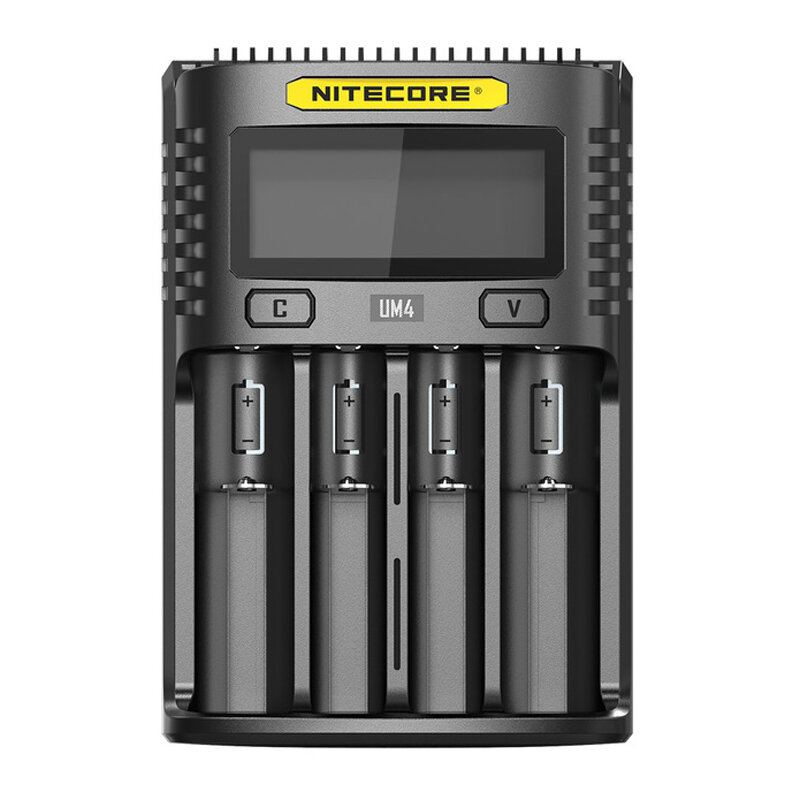 Nitecore Um2/um4 Lcd Displej 5v/2a Lithiová Nabíječka Baterií Usb Qc Chytrá Rychlonabíječka Pro Aa Aaa 18650 21700 26650