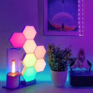 Rgb Led Quantum Lamp Šestihranný Světelný Dotykový Senzor Rgbw Led Světlo Voštinové Barevné Noční Usb S Dálkovým Ovládáním