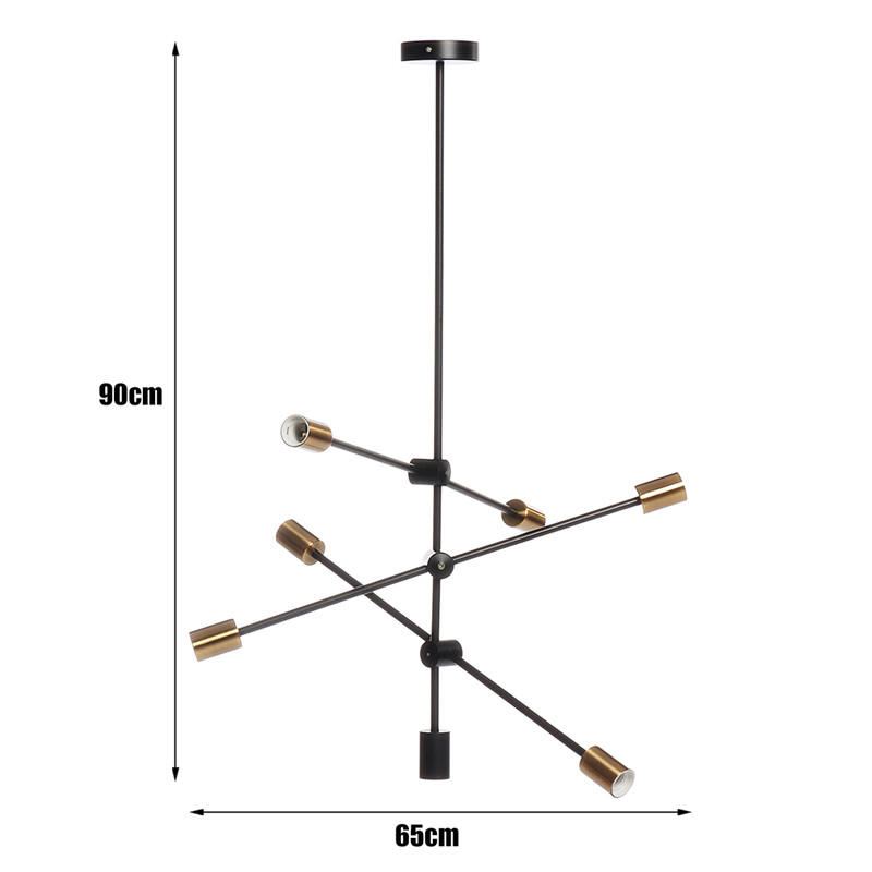 Severský Styl 6hlavý Zapuštěný Stropní Lustr Moderní Minimalistický Kovový E26 E27 Závěsná Lampa E27 Závěsné Svítidlo Ac110-240v (bez Žárovky)